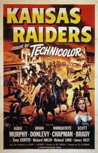 Постер к фильму Канзасские рейдеры (1950)